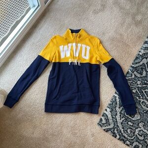 Women’s PINK West Virginia Long Sleeve Half Zip Top